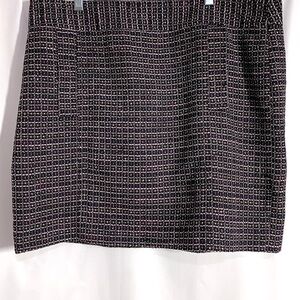 Banana Republic, Elegant Black and White Tweed Mini Skirt Women’s 14